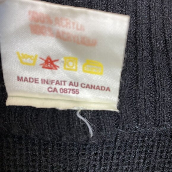 VTG 70s Curling Sweater Mens Size XL Wool Blend Zip Front Cardigan Retro Hipster - Picture 5 of 5